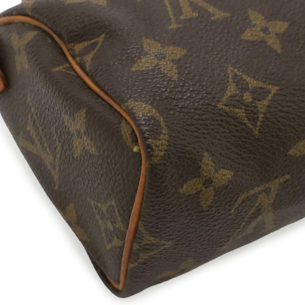 LOUIS VUITTON Authentic Brown Monogram Mini Speedy Pouch - Picture 4 of 9